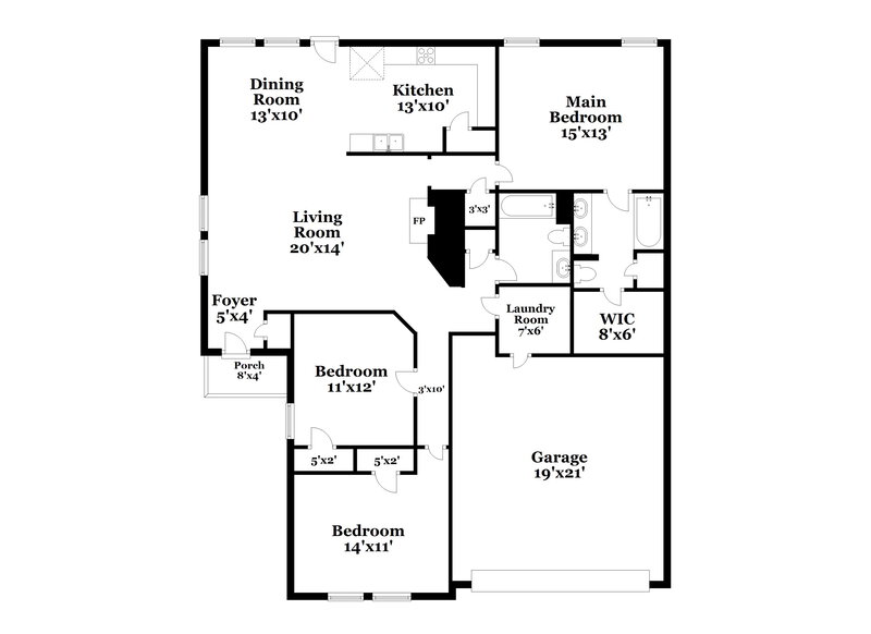 2,380/Mo, 7800 Hidden Path Ln Denton, TX 76210 Floor Plan View