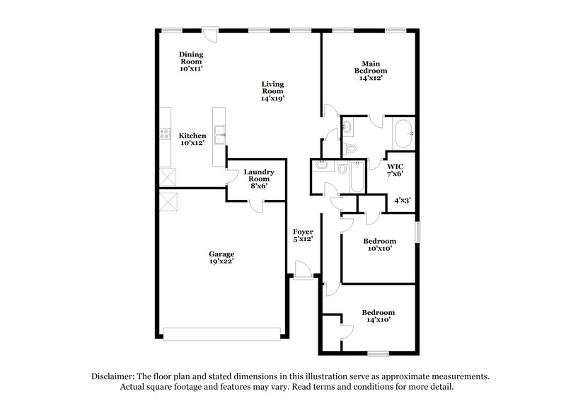 2,020/Mo, 1440 Castle Ridge Rd Fort Worth, TX 76140 Floor Plan View
