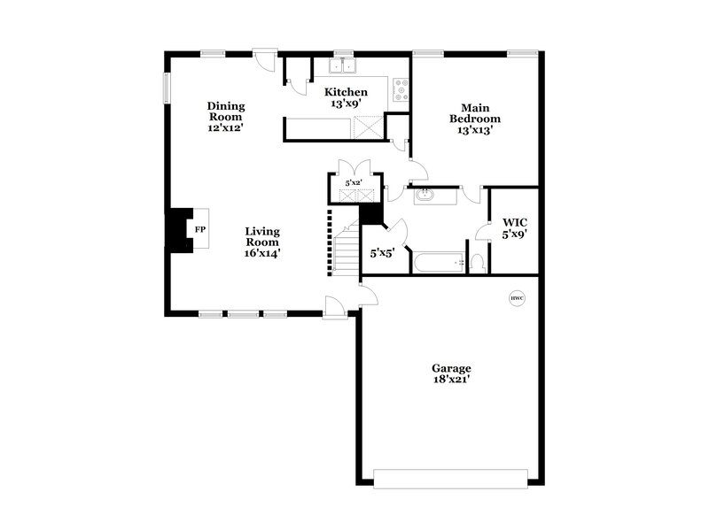 2,260/Mo, 301 Moss Hill Dr Arlington, TX 76018 Floor Plan View