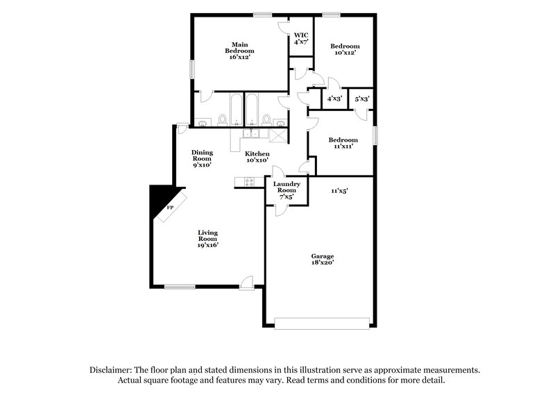 2,070/Mo, 526 Berryhill Dr Mansfield, TX 76063 Floor Plan View