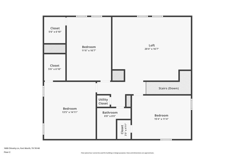 2,125/Mo, 1600 Chivalry Ln Fort Worth, TX 76140 Floor Plan View