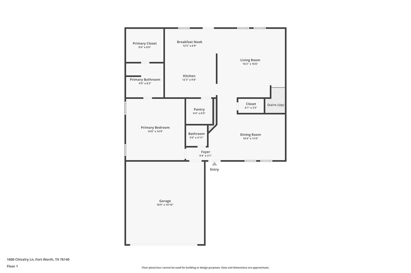 2,125/Mo, 1600 Chivalry Ln Fort Worth, TX 76140 Floor Plan View 2