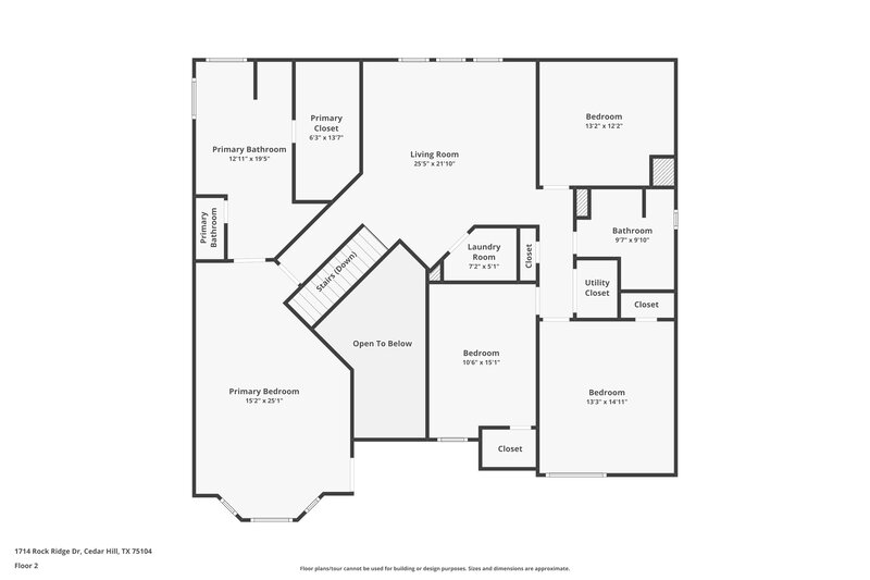 2,970/Mo, 1714 Rock Ridge Dr Cedar Hill, TX 75104 Floor Plan View 2