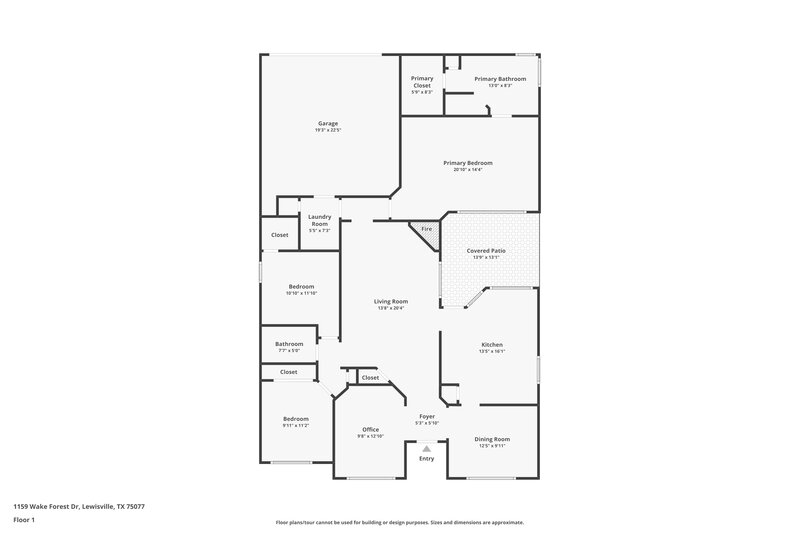 2,425/Mo, 1159 Wake Forest Dr Lewisville, TX 75077 Floor Plan View