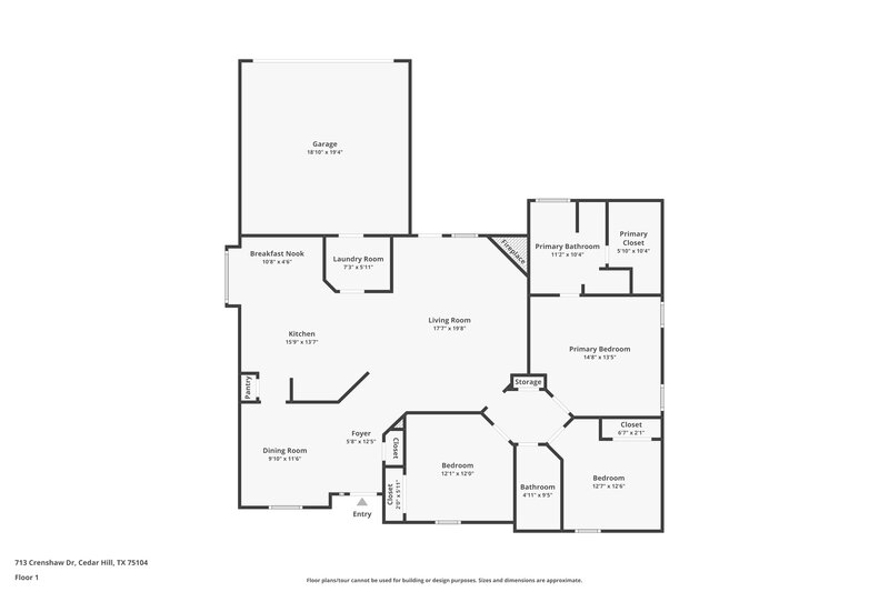 3,110/Mo, 713 Crenshaw Dr Cedar Hill, TX 75104 Floor Plan View