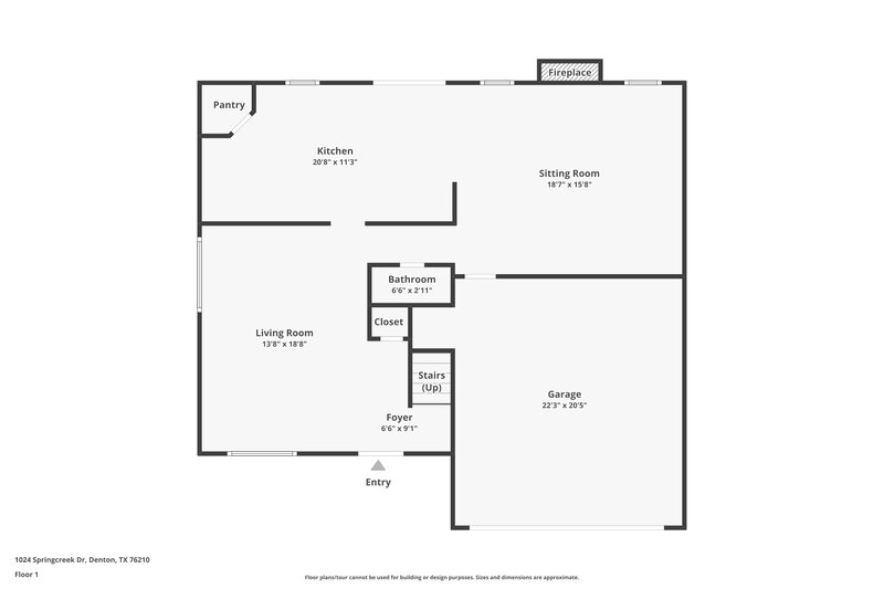 2,170/Mo, 1024 Springcreek Dr Denton, TX 76210 Floor Plan View