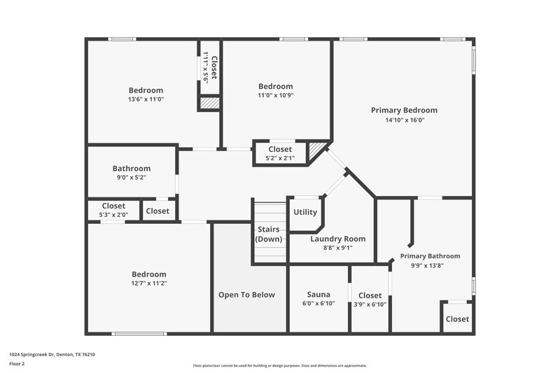 2,170/Mo, 1024 Springcreek Dr Denton, TX 76210 Floor Plan View 2