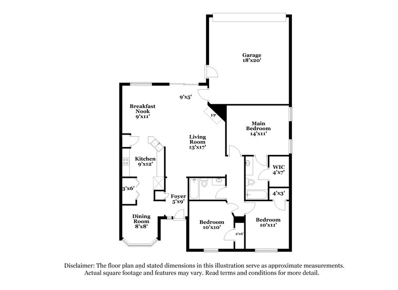2,110/Mo, 200 Rosewood Ln Cedar Hill, TX 75104 Floor Plan View