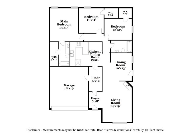 1,920/Mo, 4220 Fernleaf Dr Fort Worth, TX 76137 Floor Plan View