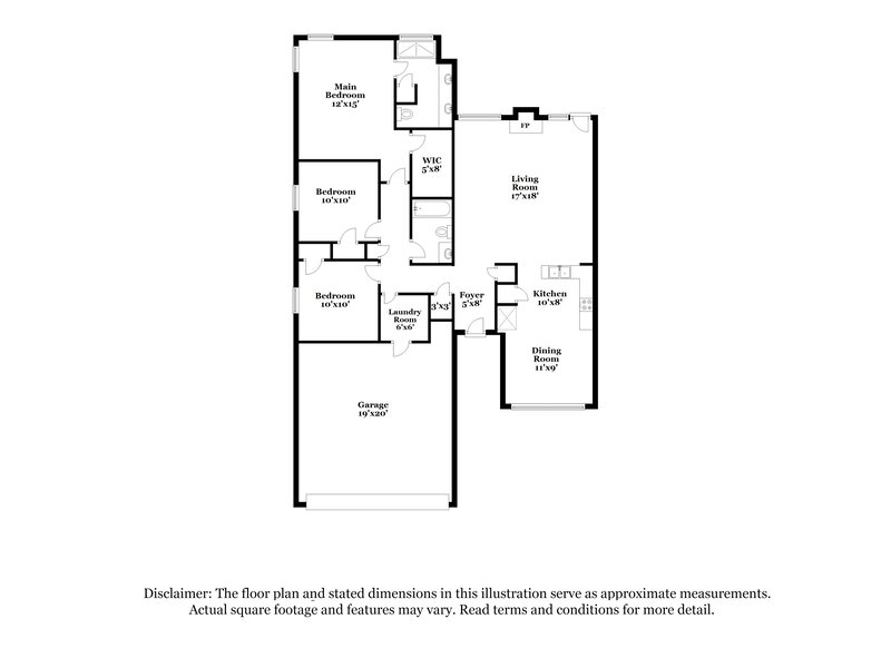 1,985/Mo, 824 Bentree Dr Fort Worth, TX 76120 Floor Plan View