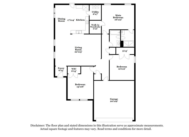 2,060/Mo, 2433 Pecan Dr Little Elm, TX 75068 Floor Plan View