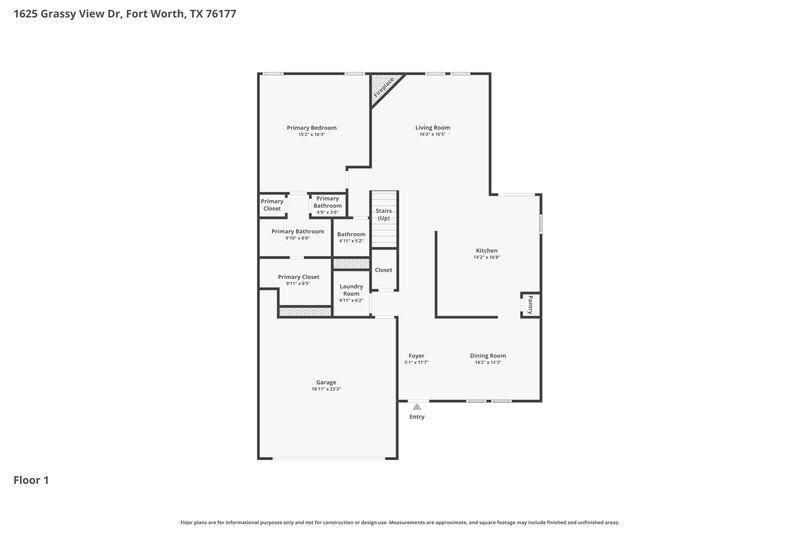 2,750/Mo, 1625 Grassy View Dr Fort Worth, TX 76177 Floor Plan View 2