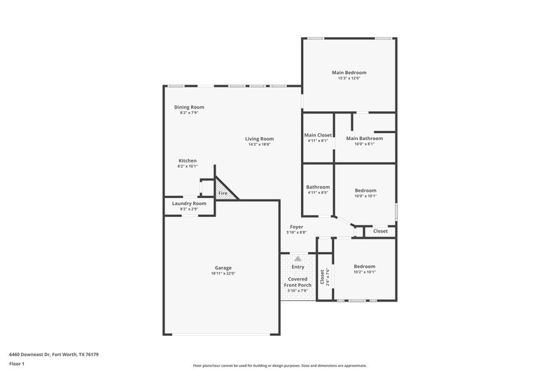 1,825/Mo, 6460 Downeast Dr Fort Worth, TX 76179 Floor Plan View