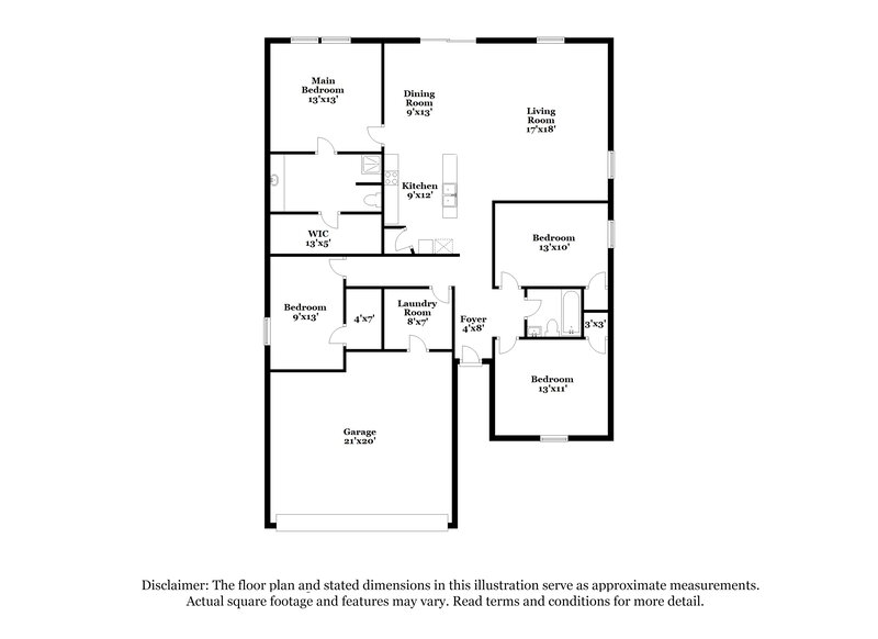 2,625/Mo, 429 Dove Creek Ln Glenn Heights, TX 75154 Floor Plan View