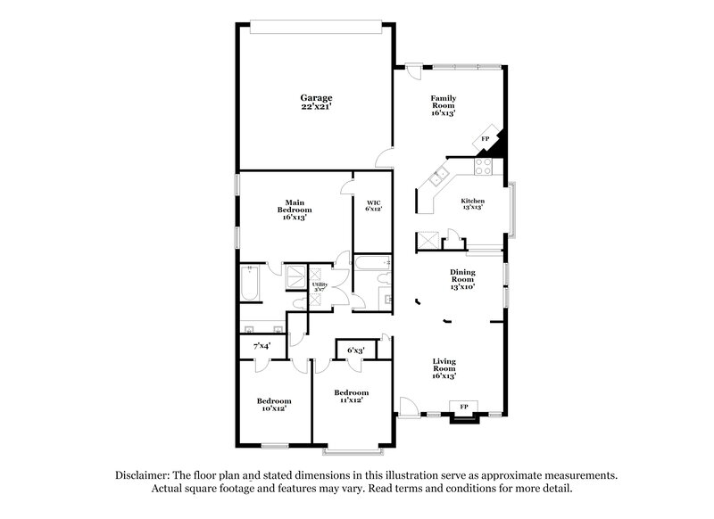 2,510/Mo, 1621 Cool Springs Dr Mesquite, TX 75181 Floor Plan View