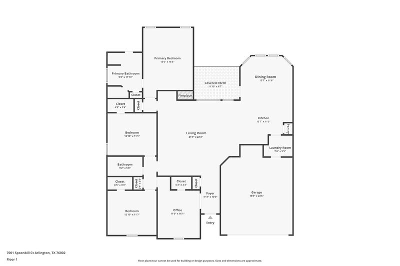 2,430/Mo, 7001 Spoonbill Ct Arlington, TX 76002 Floor Plan View
