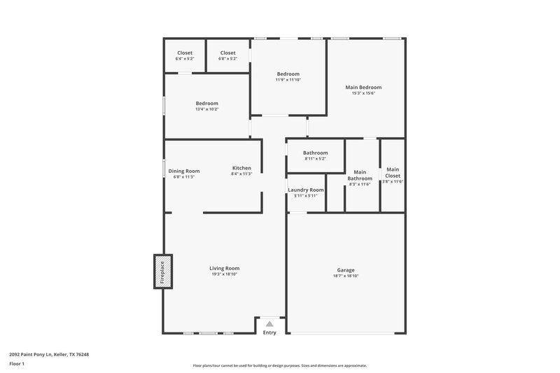 1,795/Mo, 2092 Paint Pony Ln Keller, TX 76248 Floor Plan View