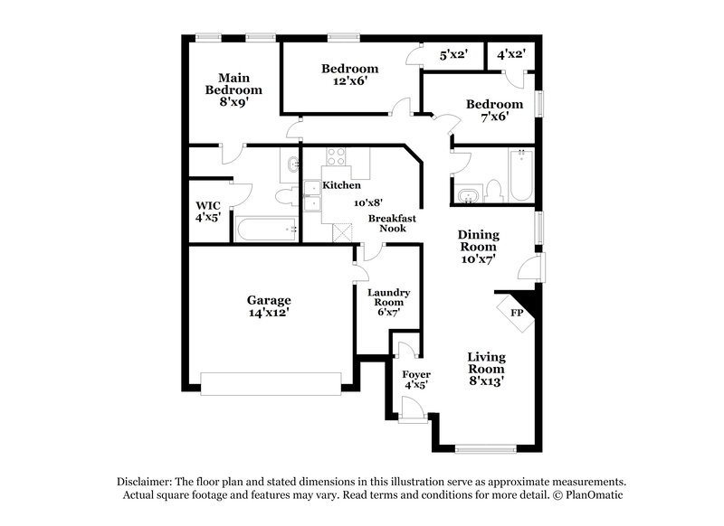 1,870/Mo, 4966 Marina del Rd Fort Worth, TX 76179 Floor Plan View