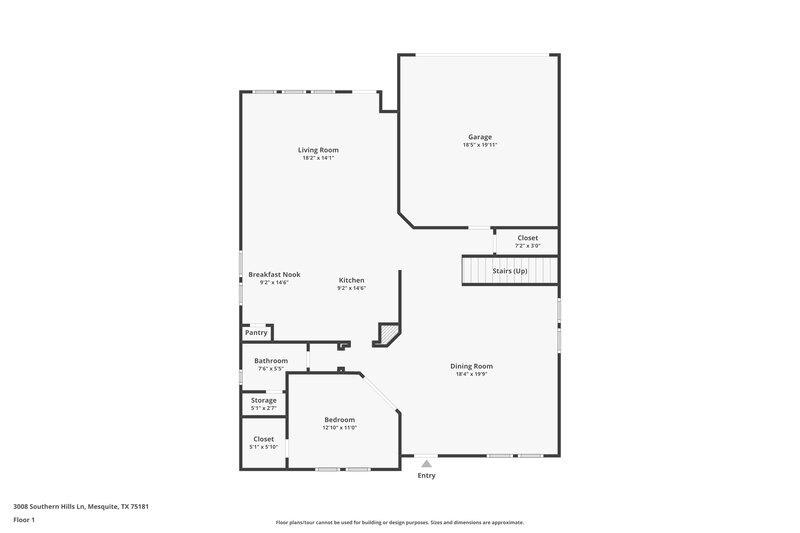 2,705/Mo, 3008 Southern Hills Ln Mesquite, TX 75181 Floor Plan View 2