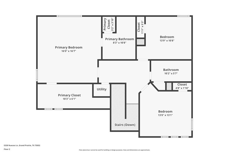 2,540/Mo, 5328 Nueces Ln Grand Prairie, TX 75052 Floor Plan View 2