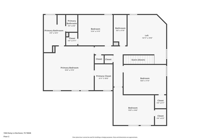 2,505/Mo, 1504 Daisy Ln Burleson, TX 76001 Floor Plan View