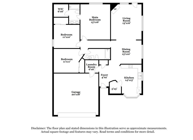 1,990/Mo, 10812 Hornby St Fort Worth, TX 76108 Floor Plan View