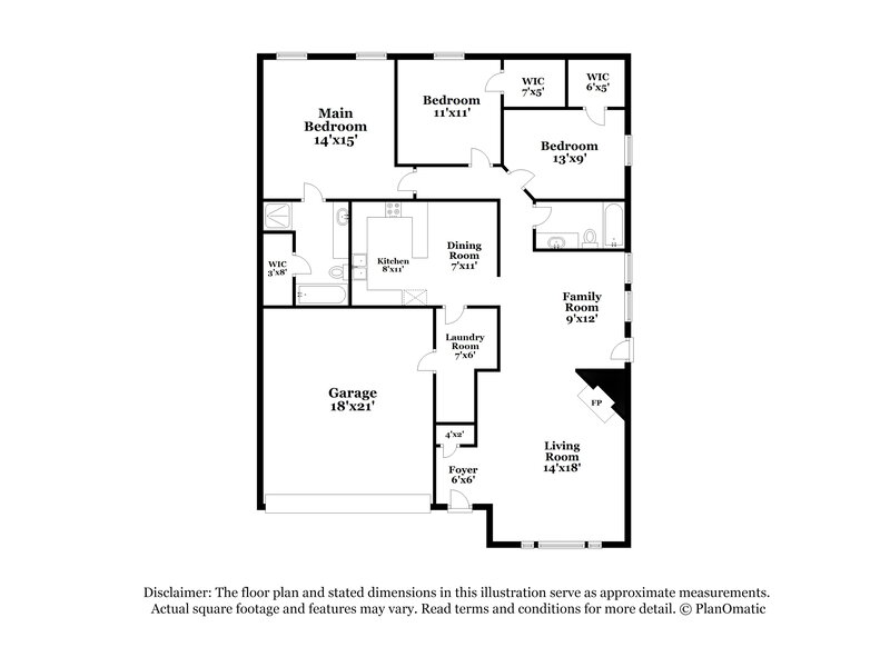 1,685/Mo, 8600 Cove Meadow Ln Fort Worth, TX 76123 Floor Plan View