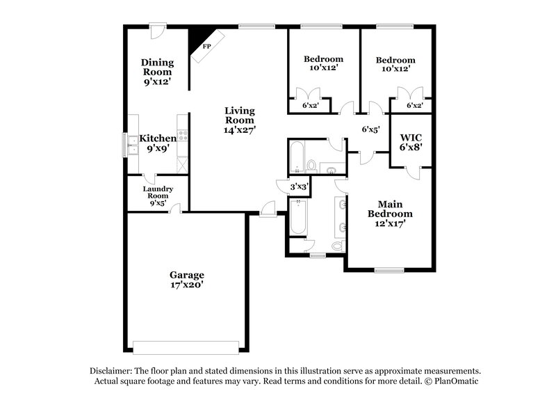 2,025/Mo, 7415 Quail Point Ln Arlington, TX 76002 Floor Plan View