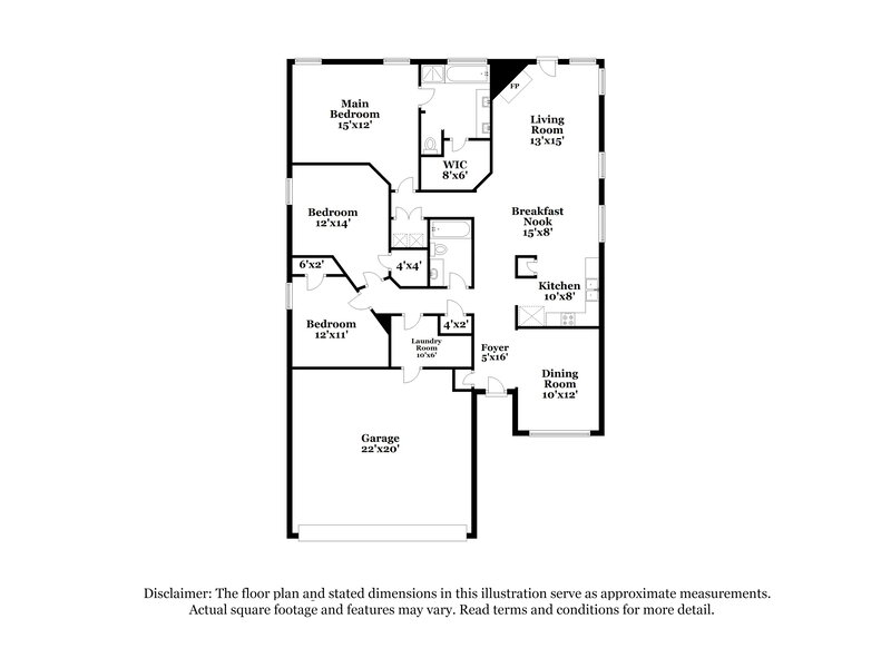 2,015/Mo, 1101 Trinity Trl Saginaw, TX 76131 Floorplan View