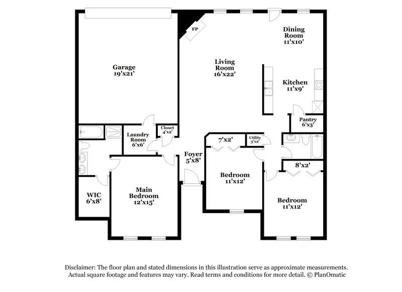 2,190/Mo, 1017 Cavern Dr Mesquite, TX 75181 Floor Plan View