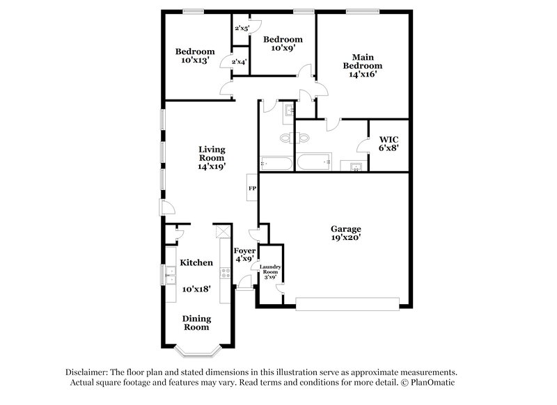 1,820/Mo, 6437 Rainwater Way Fort Worth, TX 76179 Floor Plan View
