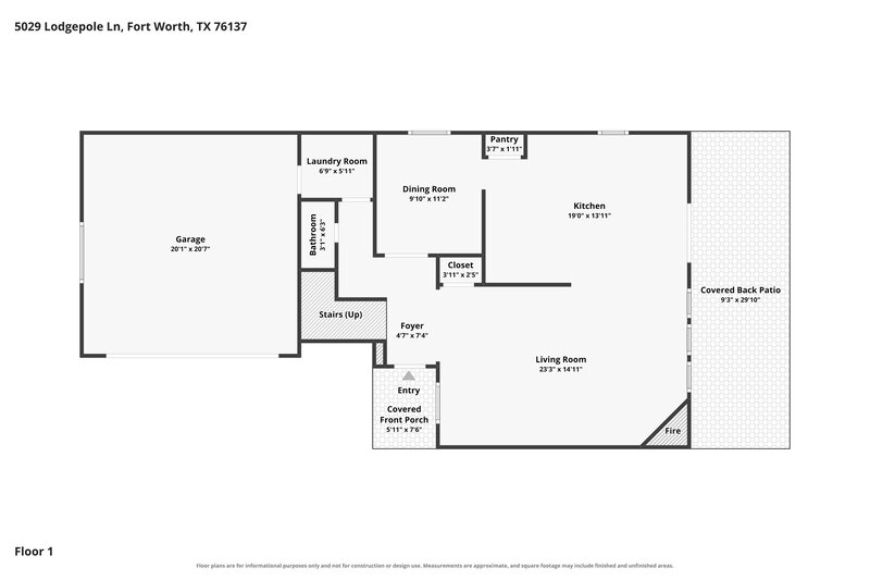 2,275/Mo, 5029 Lodgepole Ln Fort Worth, TX 76137 Floor Plan View