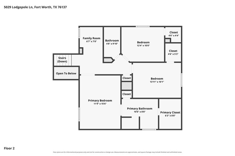 2,275/Mo, 5029 Lodgepole Ln Fort Worth, TX 76137 Floor Plan View 2