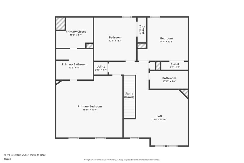 2,385/Mo, 4049 Golden Horn Ln Fort Worth, TX 76123 Floor Plan View 2