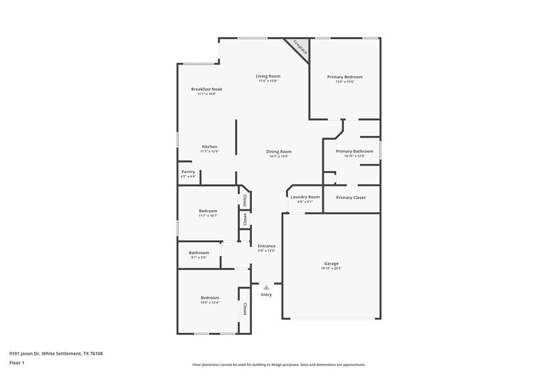 2,330/Mo, 9101 Jason Dr White Settlement, TX 76108 Floor Plan View