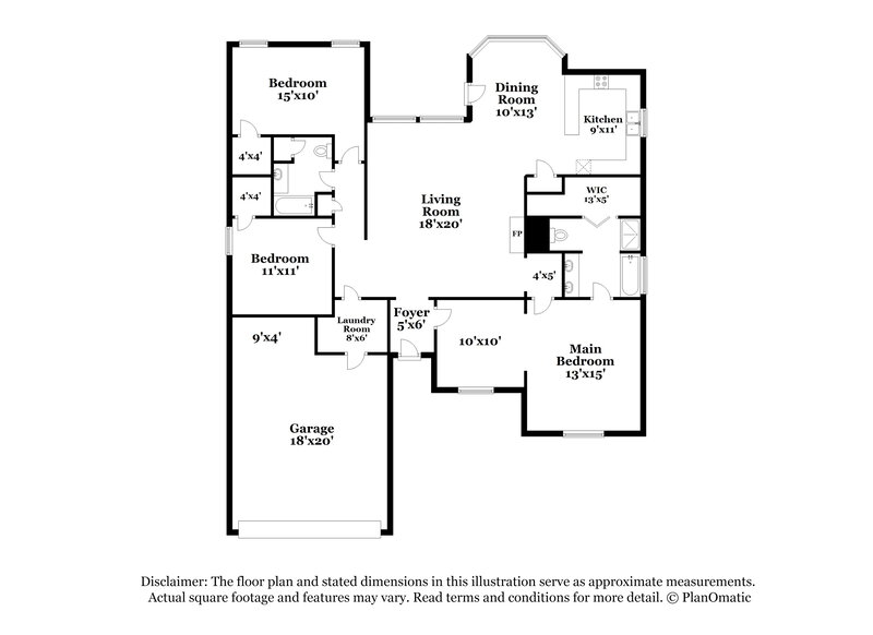 2,325/Mo, 938 Morgan Dr Burleson, TX 76028 Floor Plan View