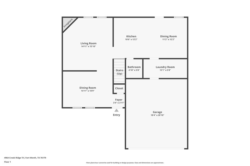 2,385/Mo, 4964 Creek Ridge Trl Fort Worth, TX 76179 Floor Plan View
