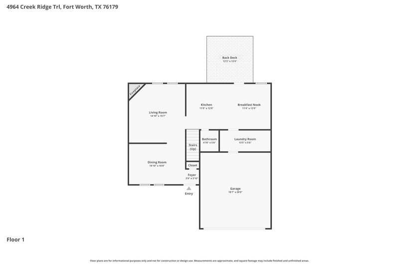 2,140/Mo, 4964 Creek Ridge Trl Fort Worth, TX 76179 Floor Plan View 2