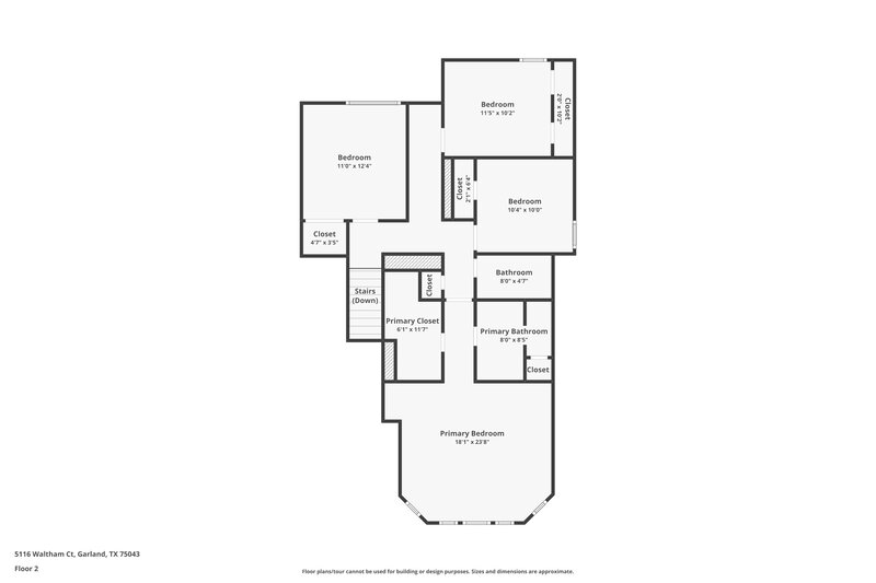 1,990/Mo, 5116 Waltham Ct Garland, TX 75043 Floor Plan View