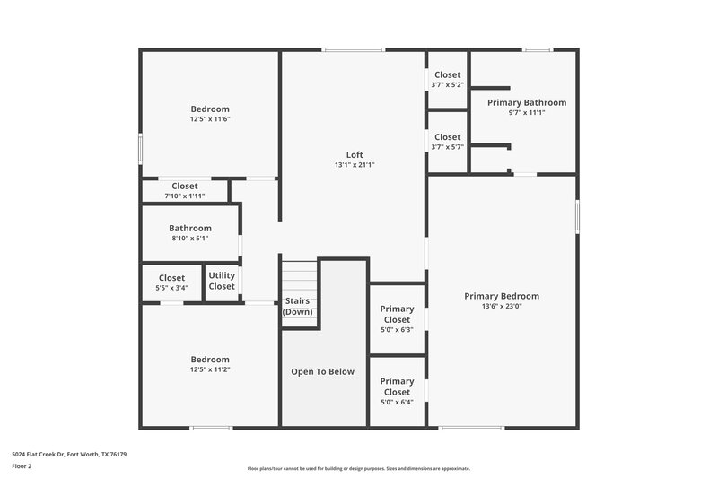 1,965/Mo, 5024 Flat Creek Dr Fort Worth, TX 76179 Floor Plan View 2