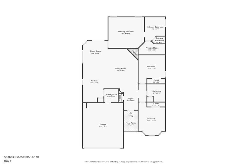 2,275/Mo, 1212 Juniper Ln Burleson, TX 76028 Floor Plan View