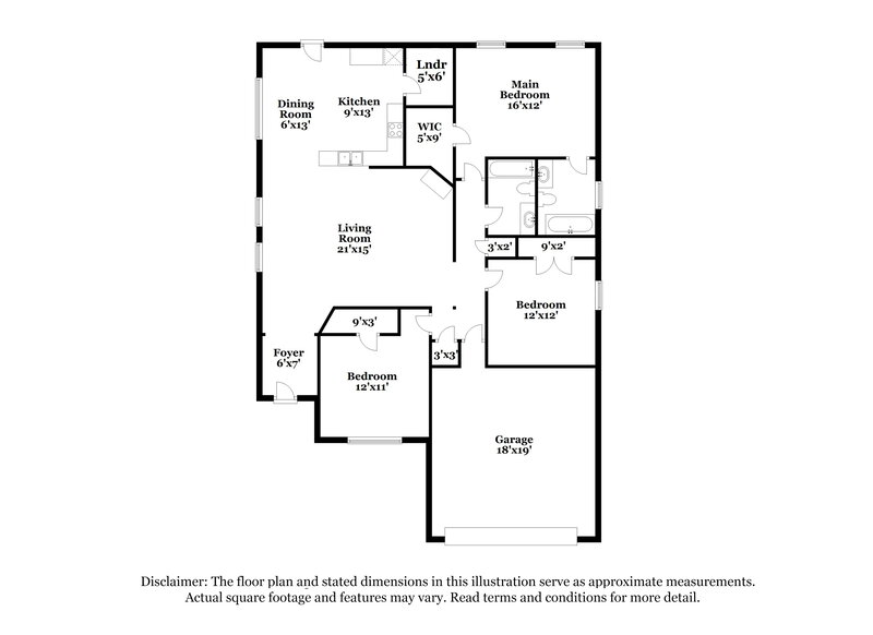 2,005/Mo, 4512 Mountain Oak St Fort Worth, TX 76244 Floor Plan View