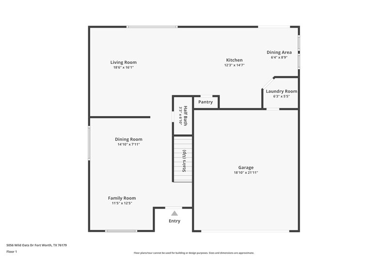 2,460/Mo, 5056 Wild Oats Dr Fort Worth, TX 76179 Floor Plan View