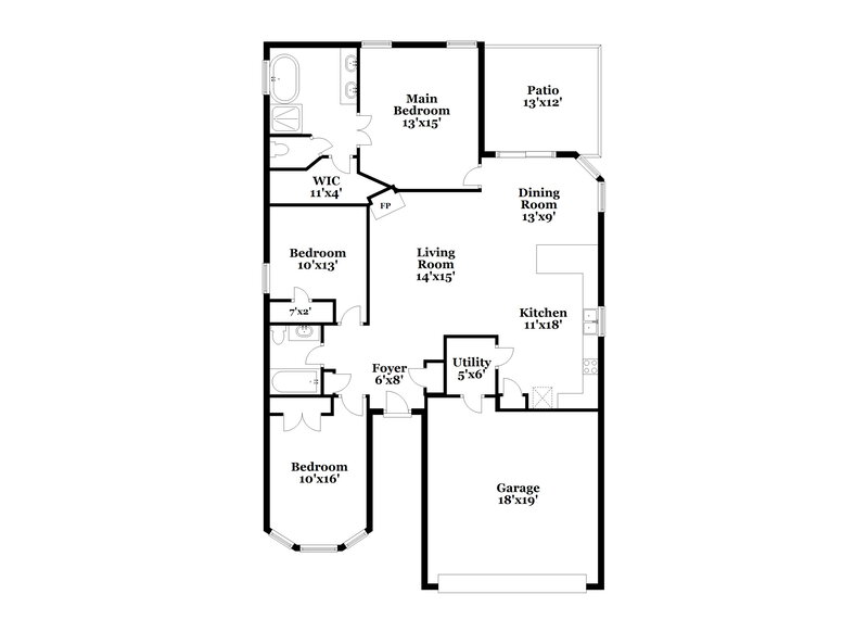 2,380/Mo, 12812 Old Macgregor Ln Fort Worth, TX 76244 Floor Plan View