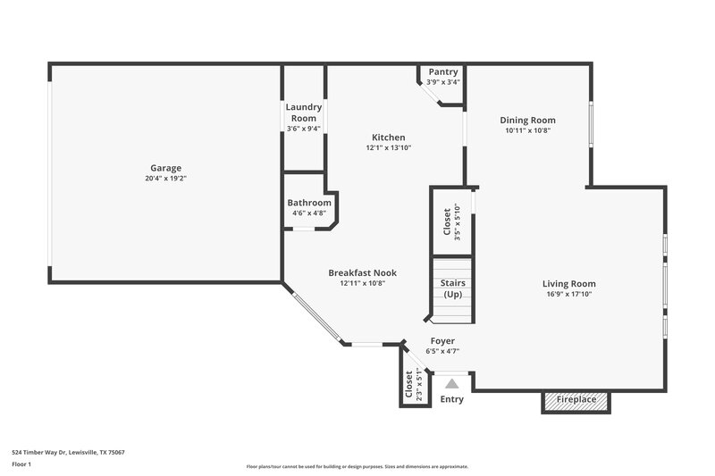 2,390/Mo, 524 Timber Way Dr Lewisville, TX 75067 Floor Plan View