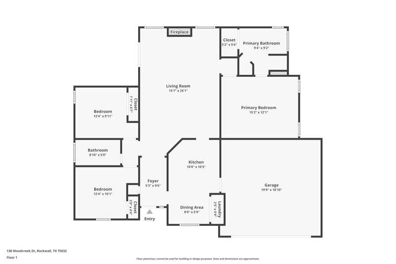 1,855/Mo, 138 Woodcreek Dr Rockwall, TX 75032 Floor Plan View