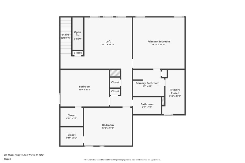 1,980/Mo, 300 Mystic River Trl Fort Worth, TX 76131 Floor Plan View 2