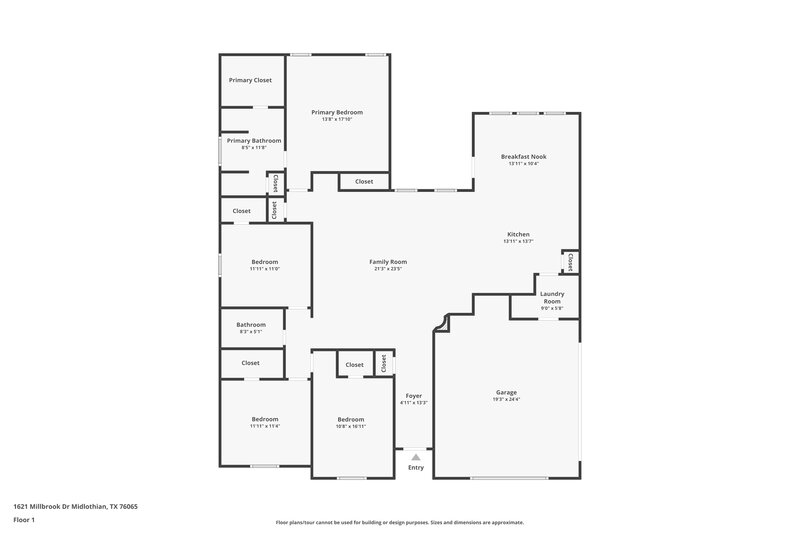 2,690/Mo, 1621 Millbrook Dr Midlothian, TX 76065 Floor Plan View