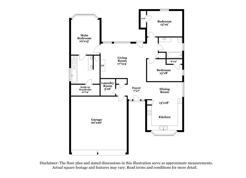 2,070/Mo, 4708 Misty Ridge Dr Fort Worth, TX 76137 Floorplan View