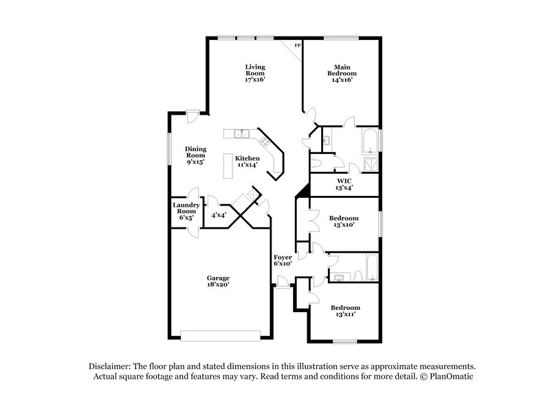 2,165/Mo, 4804 Barnhill Ln Fort Worth, TX 76135 Floor Plan View